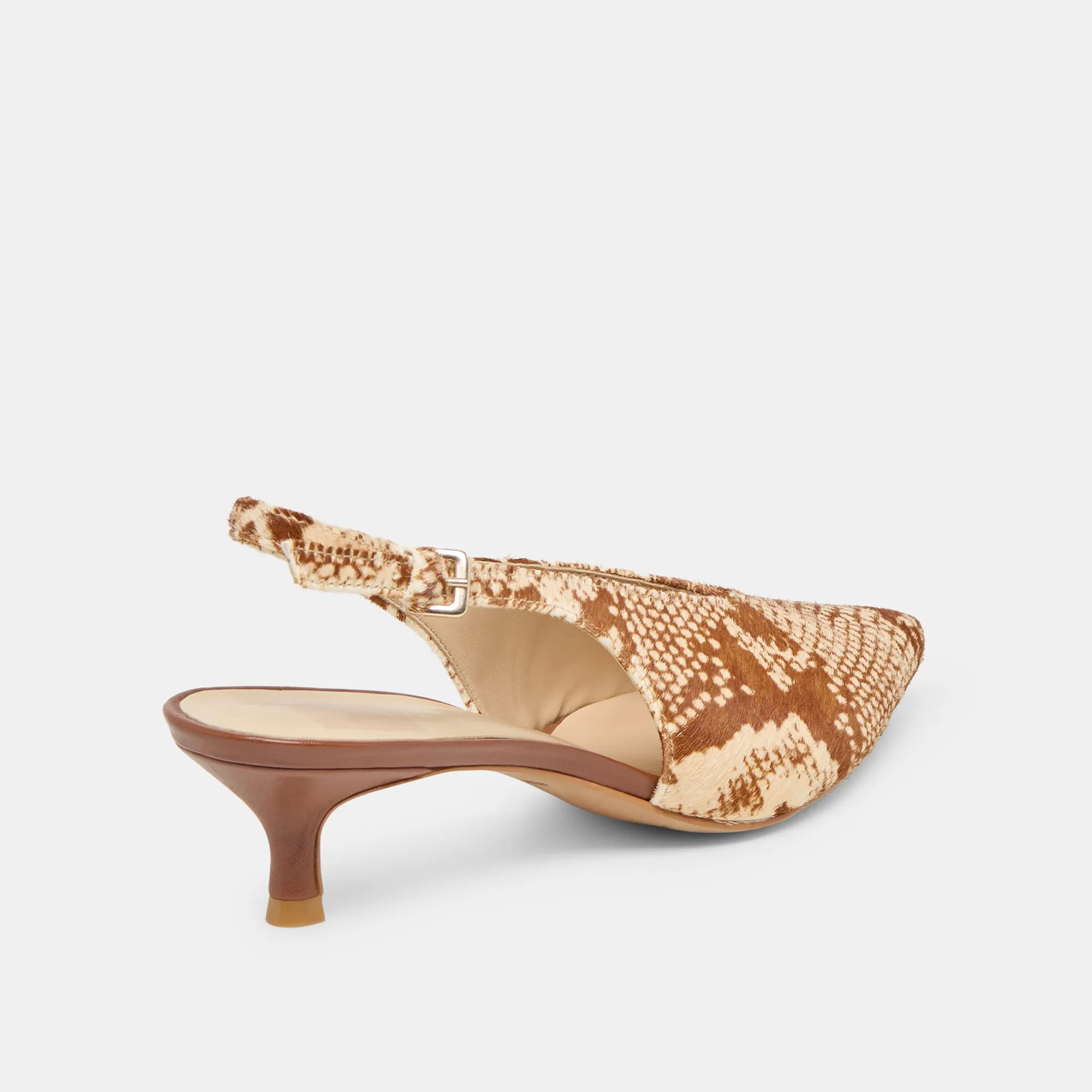 Sleek Heels ALENNA HEELS BROWN SNAKE CALF HAIR