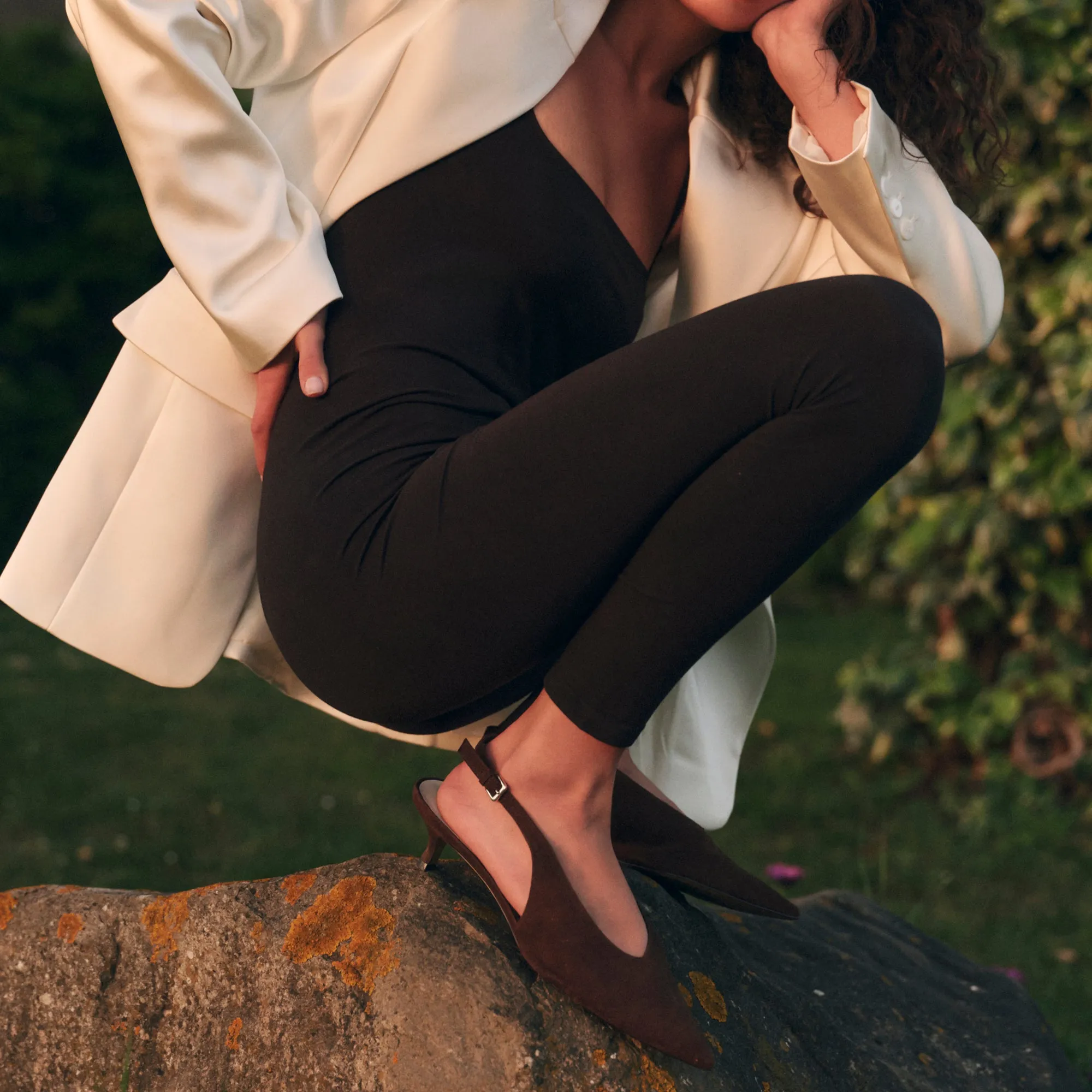 Formal Chic Comfort Heel ALENNA HEELS DK BROWN SUEDE