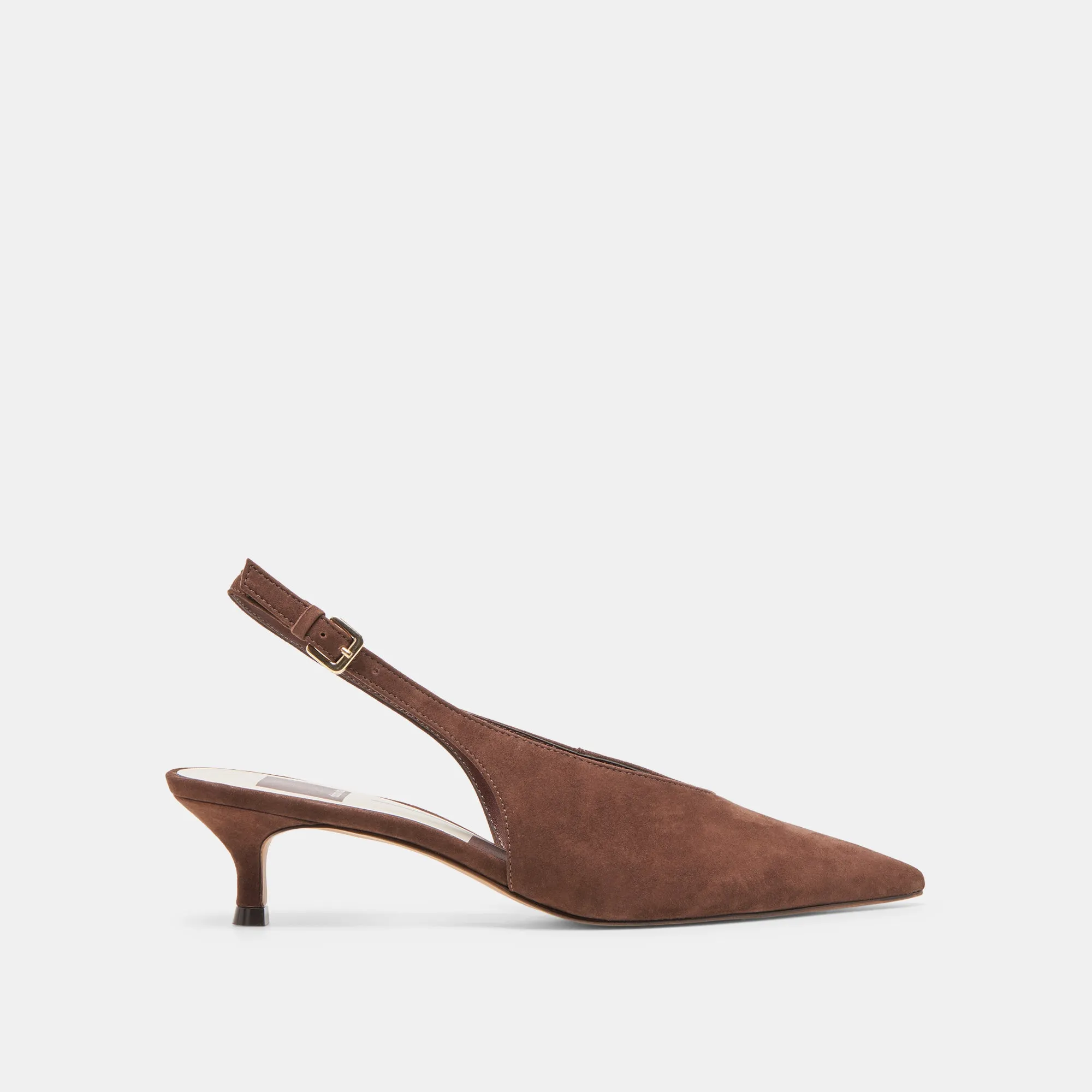 Bespoke Fit Sophisticated Look ALENNA HEELS DK BROWN SUEDE