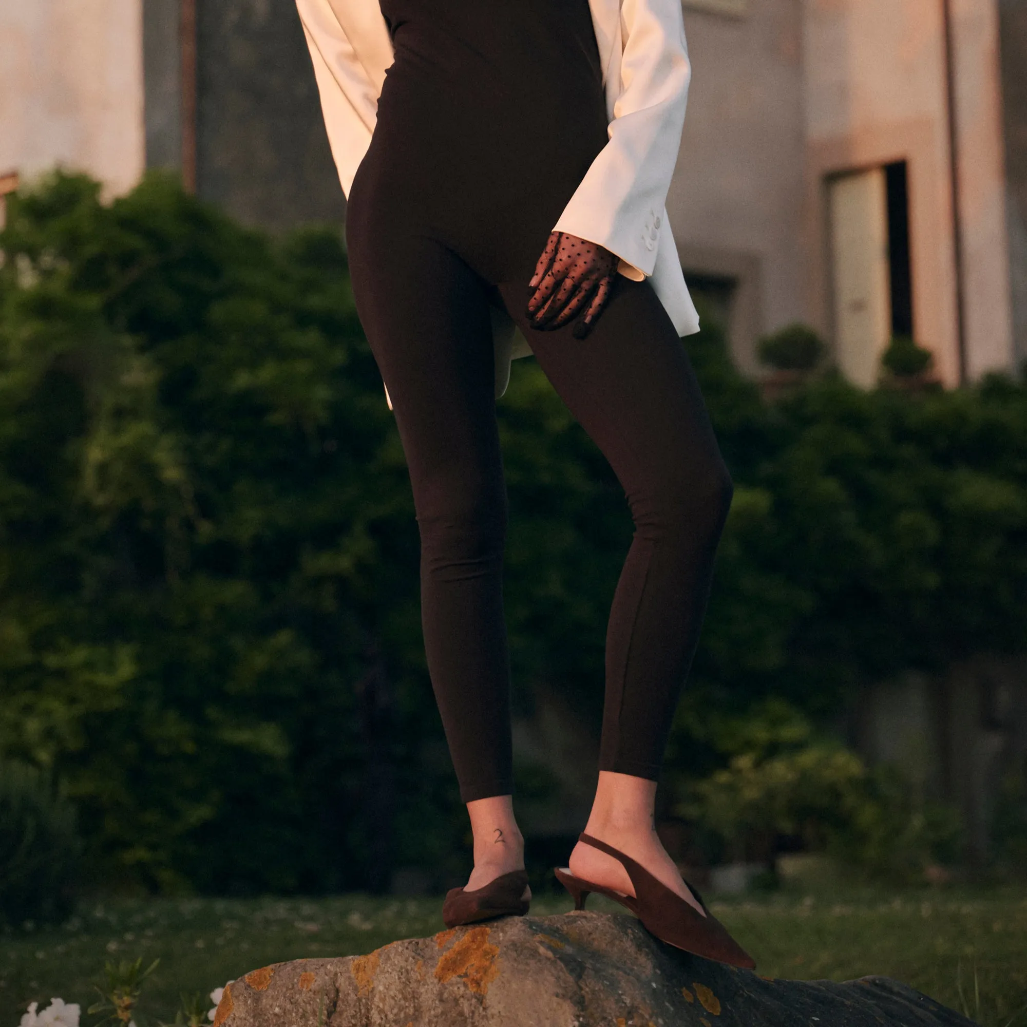 Pointed Shoes ALENNA HEELS DK BROWN SUEDE