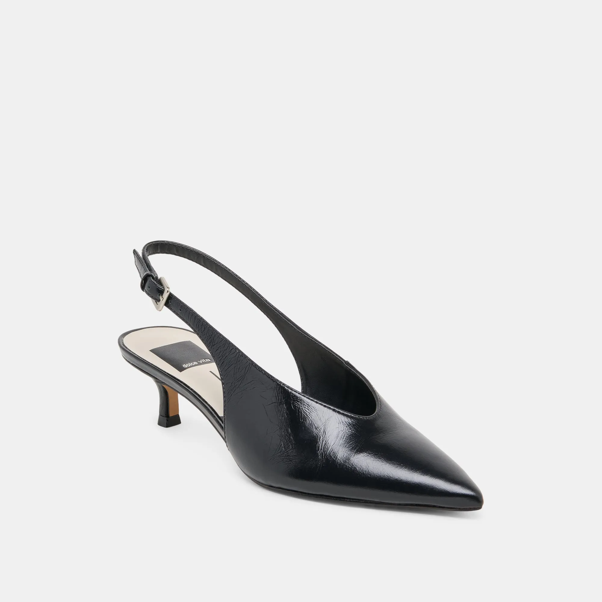 ALENNA HEELS MIDNIGHT CRINKLE PATENT Dance Floor