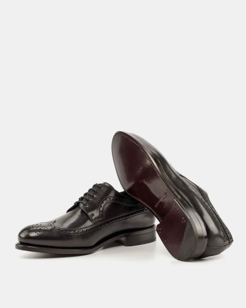 Alex Black Calf Wingtip Derby Rain Resistant Clean Edge
