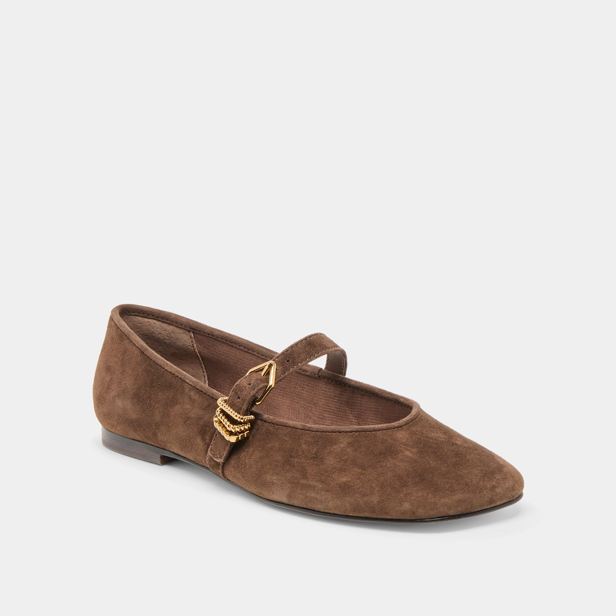 High Step Star Night ALIZZA BALLET FLATS DK BROWN SUEDE
