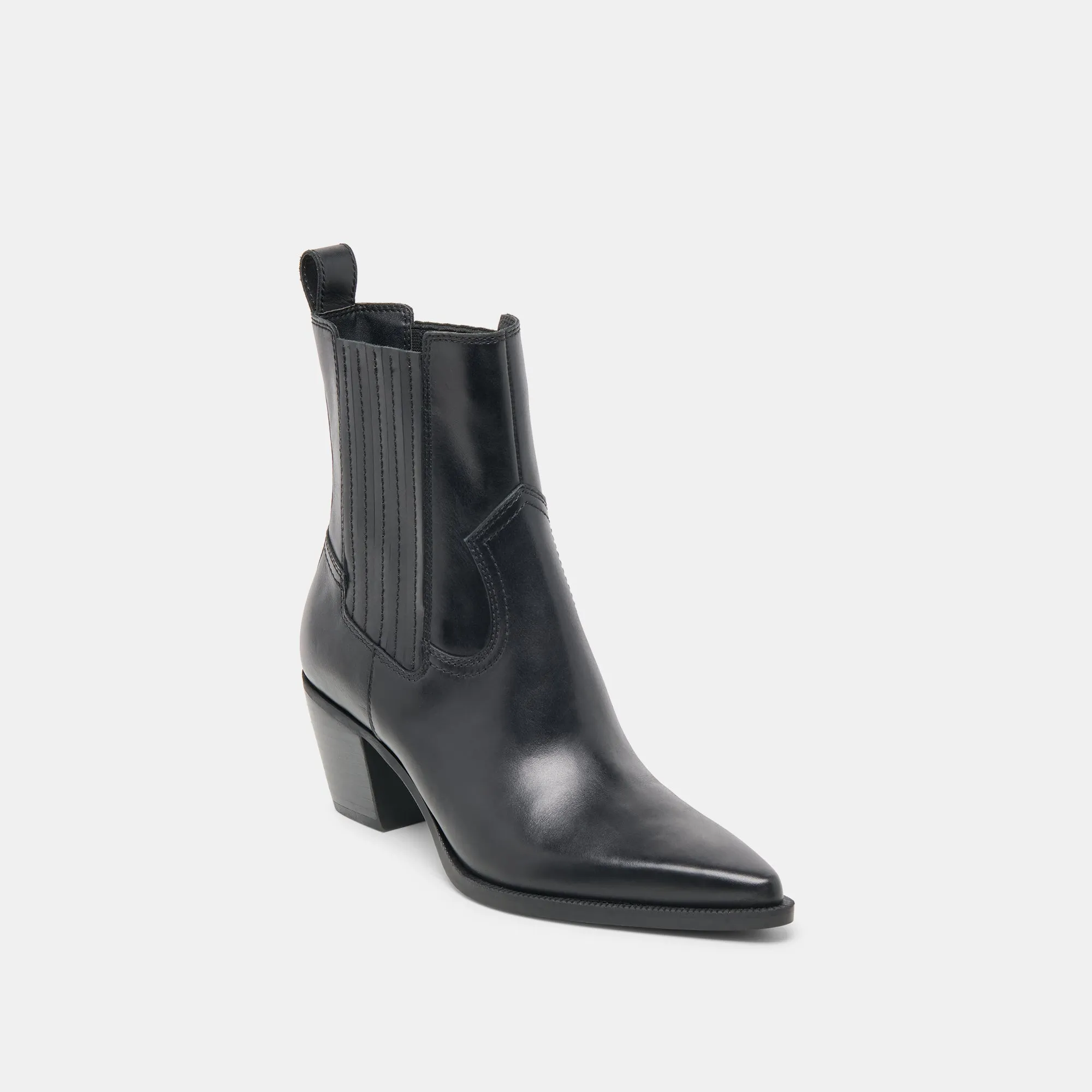 SLIM BOOTIES BLACK LEATHER Versatile Traction Pattern