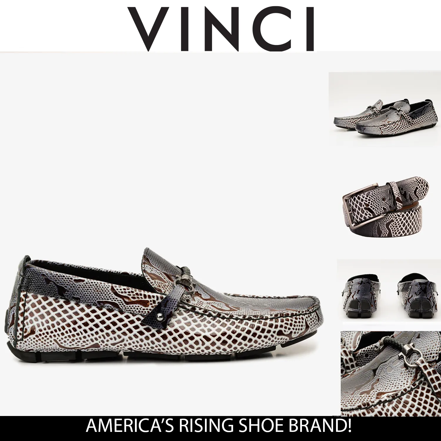 Bologna Black & White Bit Drive Loafer Men Shoe Breathable Material