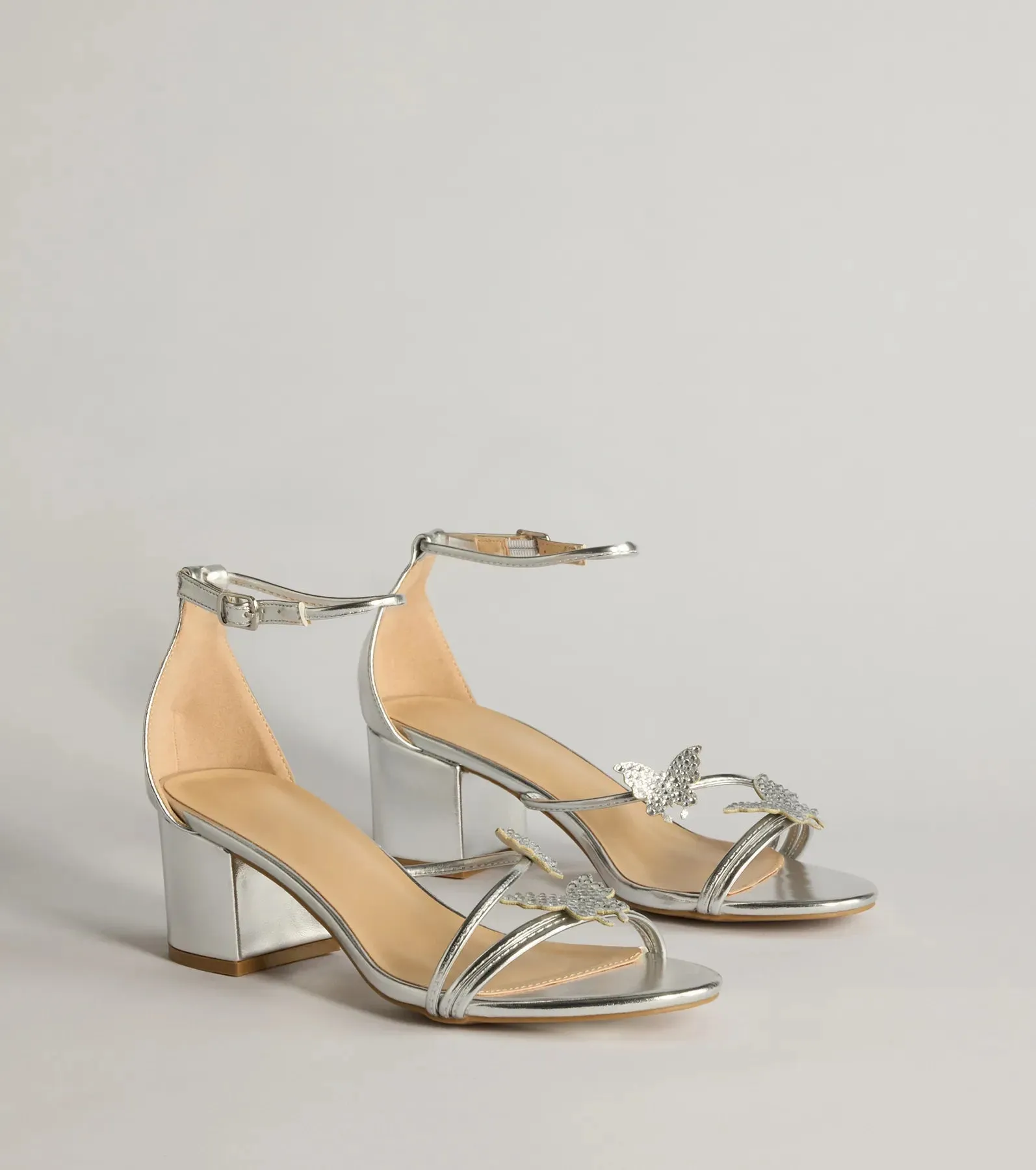 All The Feels Studded Butterfly Block Heels