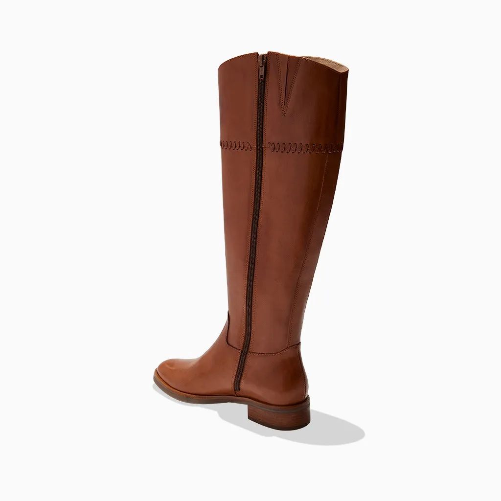 Anti microbial Adaline Leather Knee High Riding Boot