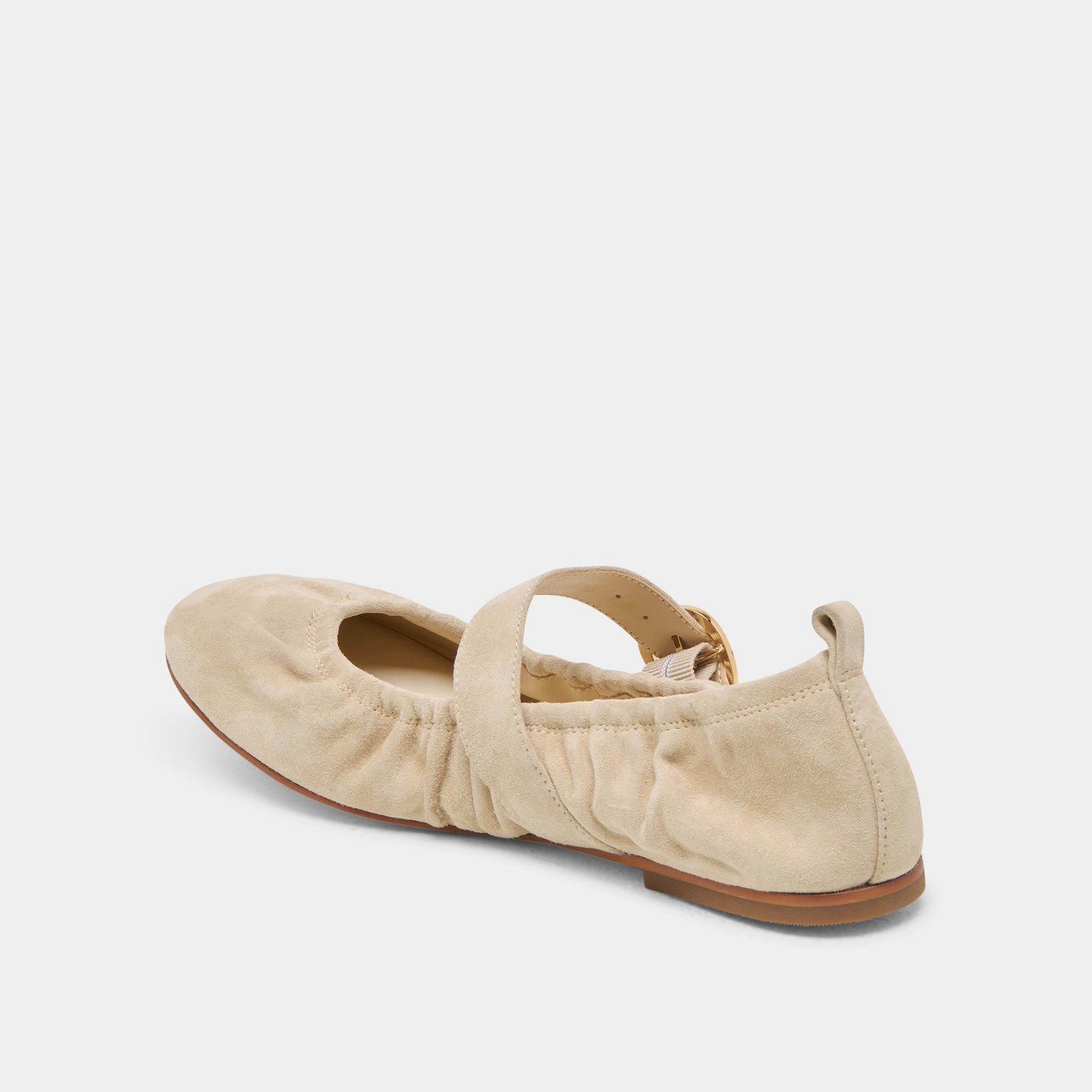 Non-Slip Sole CAELY BALLET FLATS SESAME SUEDE