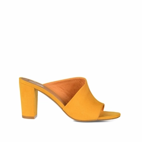 Striped ALLEA BLOCK HEELED MULES IN WIDE