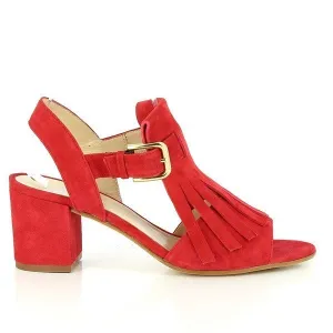 Amalfi Lucciola Red Fringed Slingback Sandals