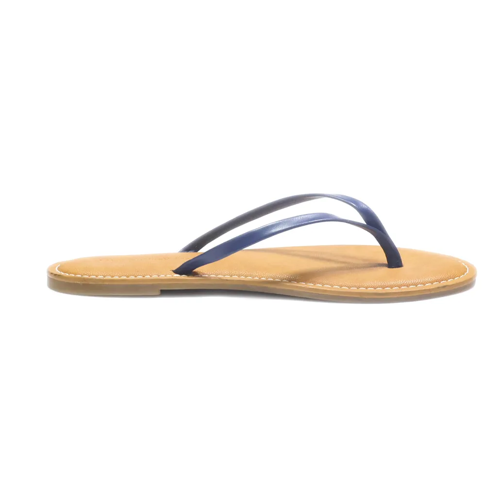 Amazon Essentials Flip Flops Leather Blue Colour For Women