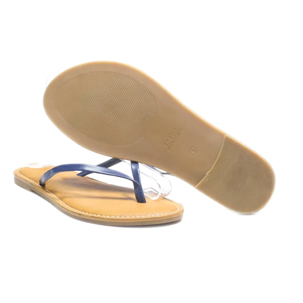 Amazon Essentials Flip Flops Leather Blue Colour For Women
