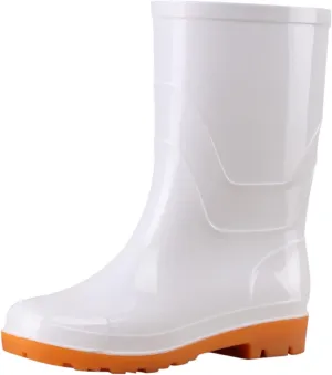 AMDBEL Womens Rain Boots Ankle, Womens Rain Boots Mid Calf Rubber Waterproof Lightweight Non Slip Comfortable Garden Boots Outdoor Work Boots