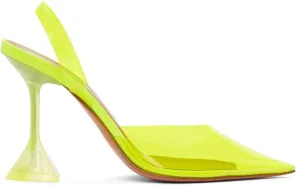 Amina Muaddi Yellow PVC Holli Sling Heels