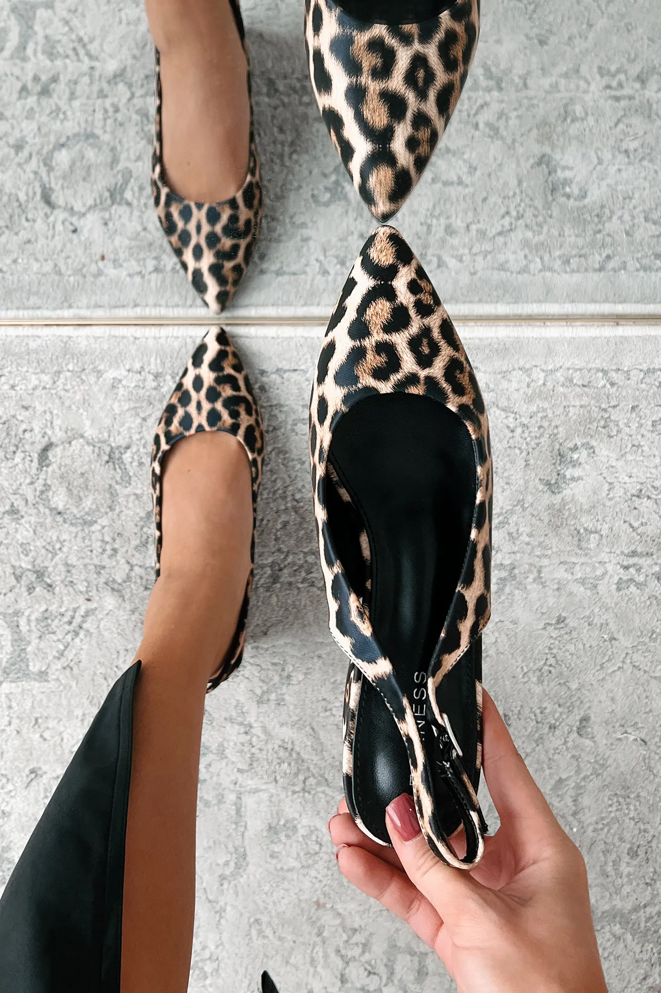 Animal Instincts Slingback Heels (Leopard)
