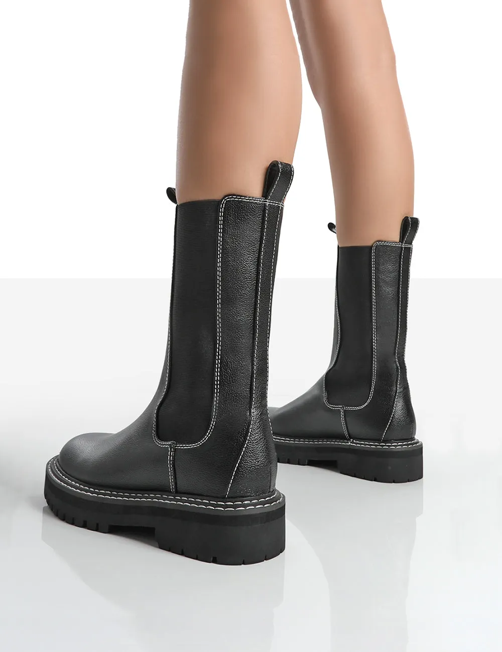 Animate Black Ankle Chelsea Boots