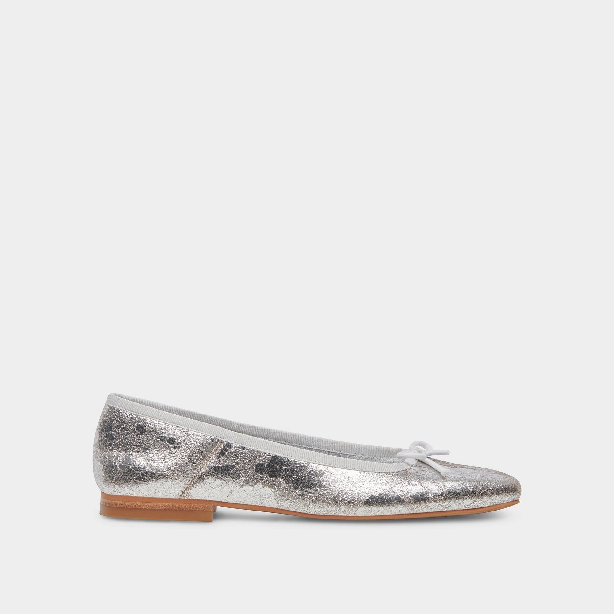 ANISA WIDE BALLET FLATS SILVER DISTRESSED LEATHER - re:vita Business Casual Shoes Park Time