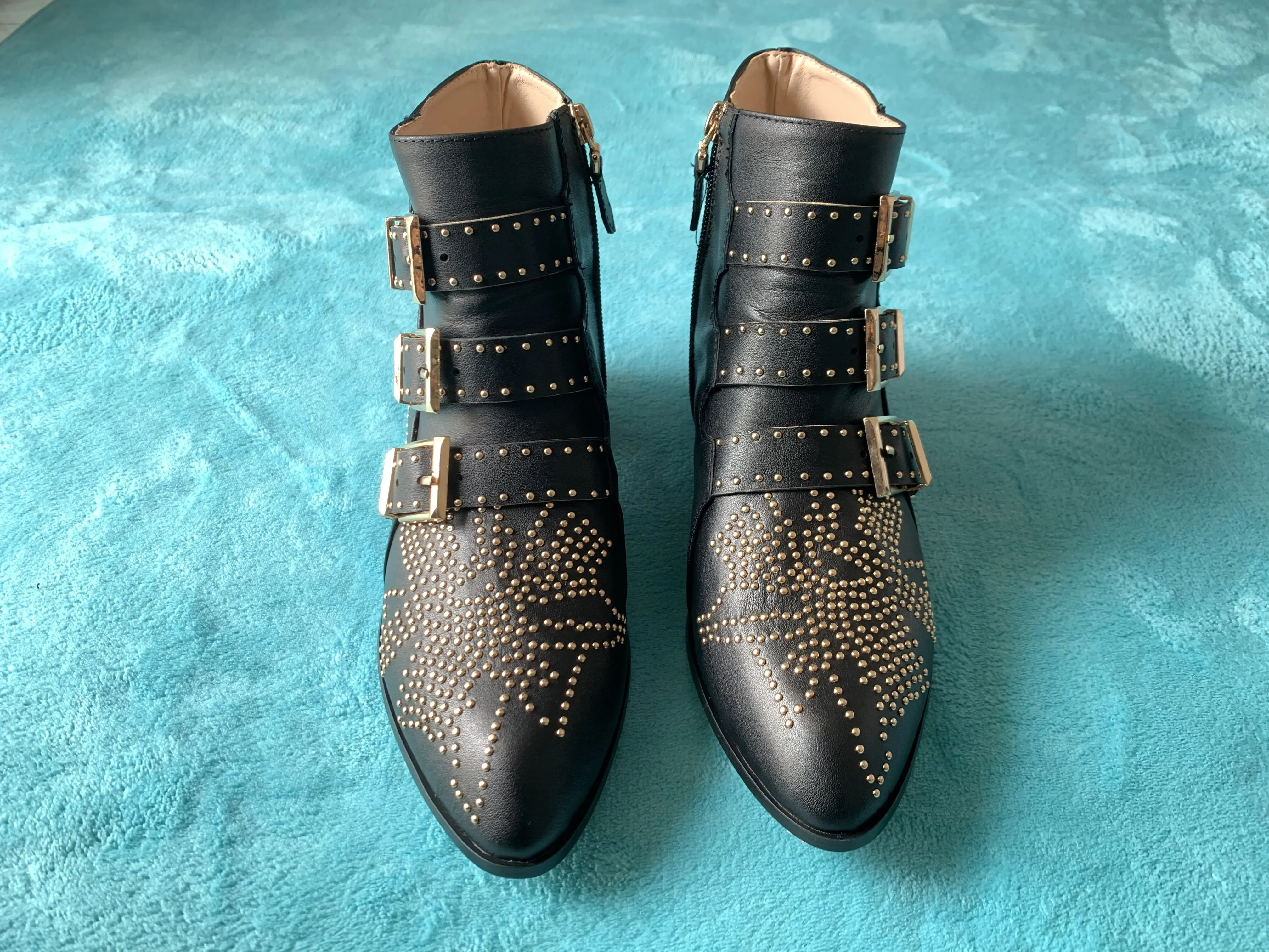 Ankle Boots Rivet Flower Susanna Studded Cowboy Boots
