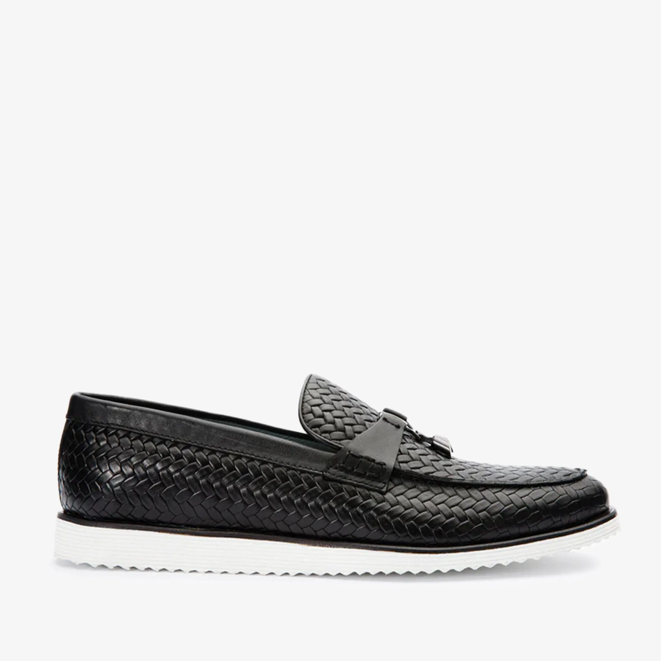 Four Season The Sperry Black Leather Tassel Loafer Men Shoe