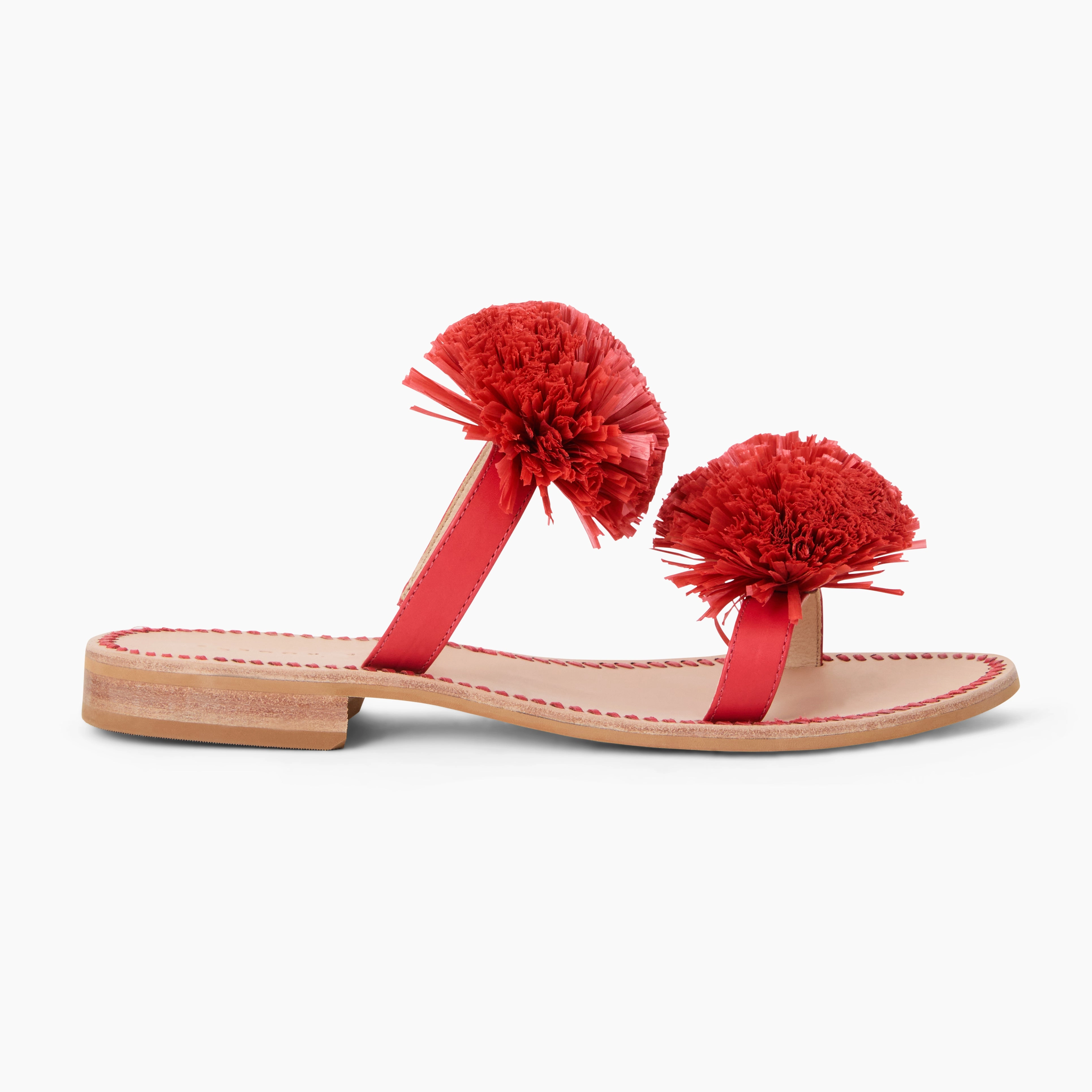 Daffodil Raffia Flat Sandal Adjustable Walking Shoes Active Line