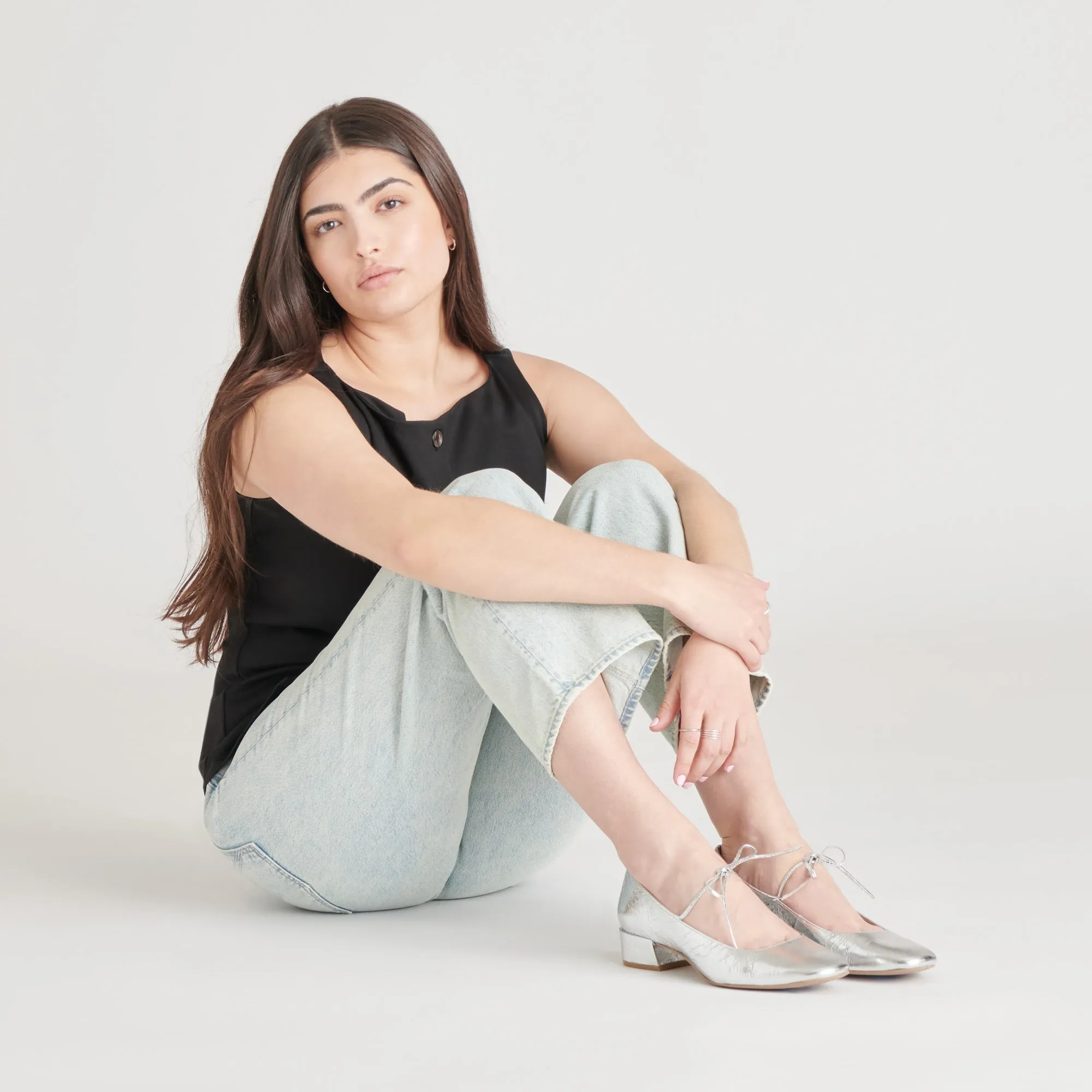 ARDIEN HEELS SILVER CRINKLE PATENT Versatile Spark