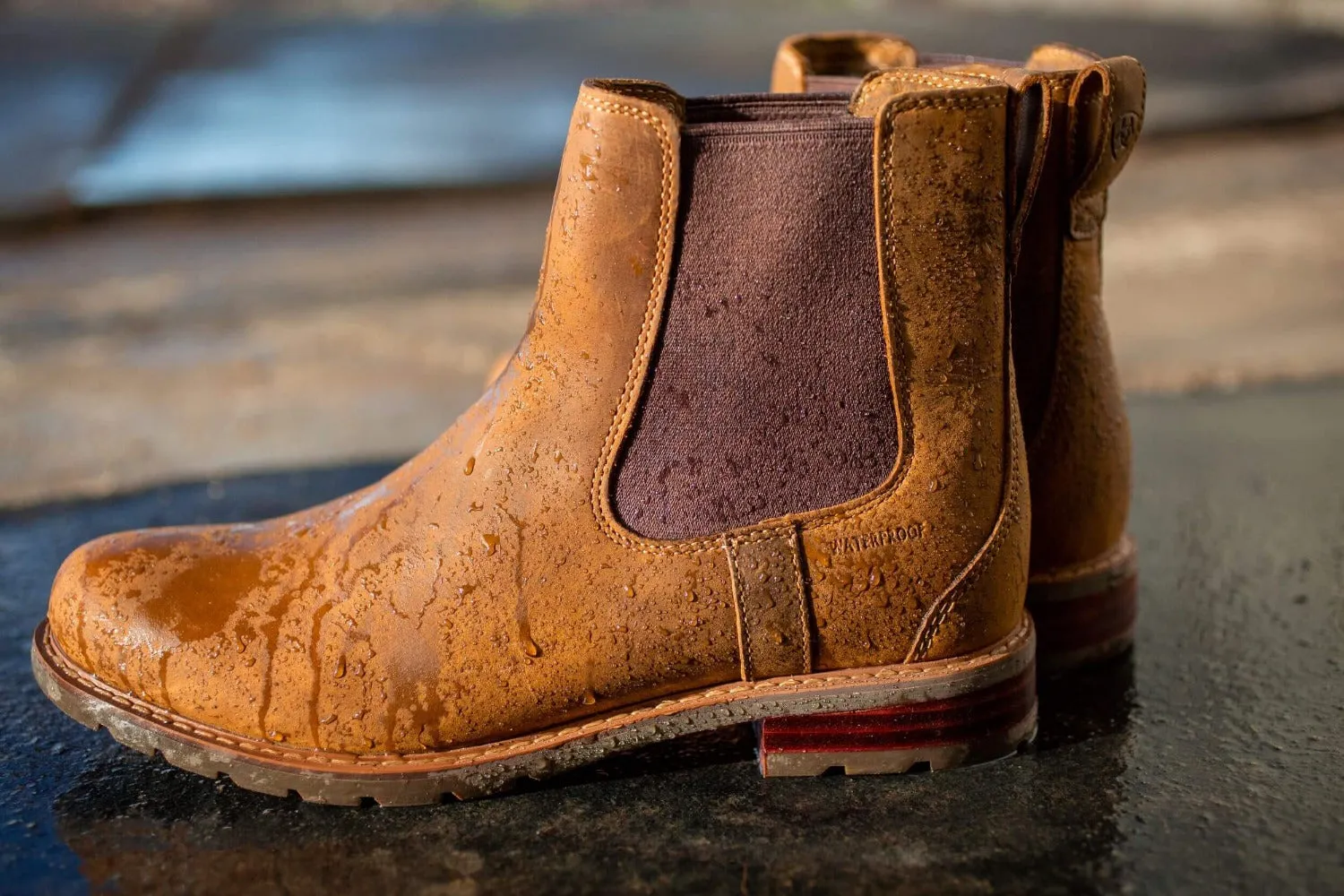 Ariat Women's Wexford H20 Chelsea Boot Weathered Brown
