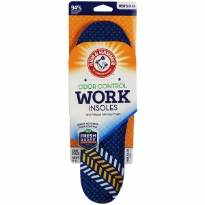 Arm & Hammer Work Insoles for Men and Women, Boot Inserts for Work Boots, Boot Insoles for Men Work, Work Boot Insoles for Men and Women, Pair of Anti-Fatigue Arch Support Memory Foam Insoles (1 Pack) 1
