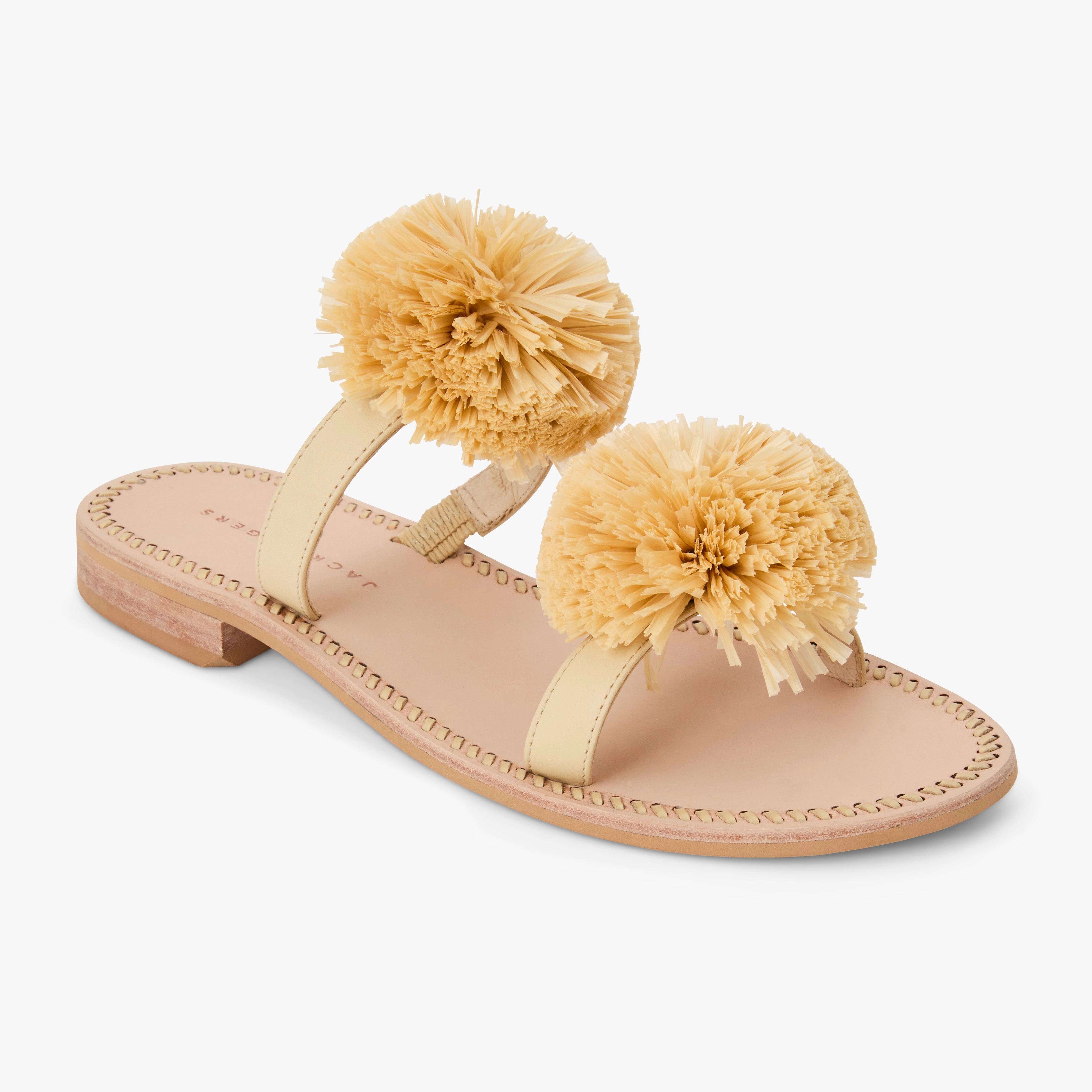 Daffodil Raffia Flat Sandal PU Sole