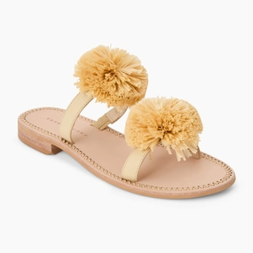 Daffodil Raffia Flat Sandal PU Sole