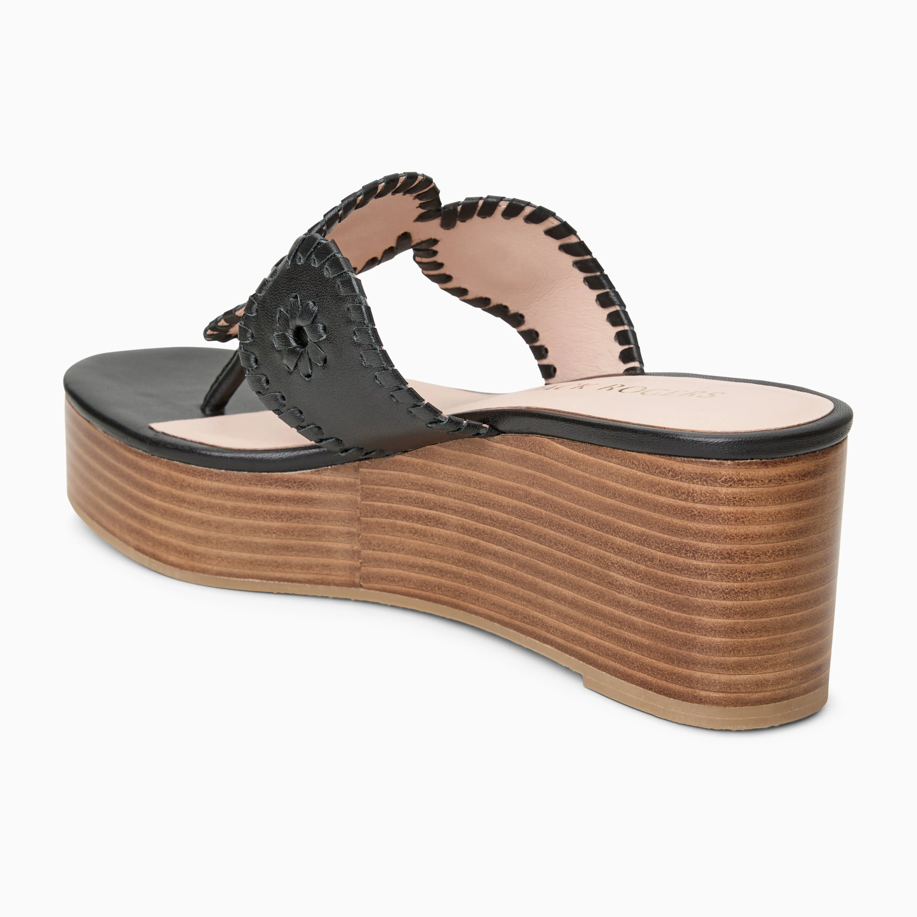 Kimberly Leather Mid Wedge Elegant Lines