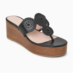 Kimberly Leather Mid Wedge Suede Feel