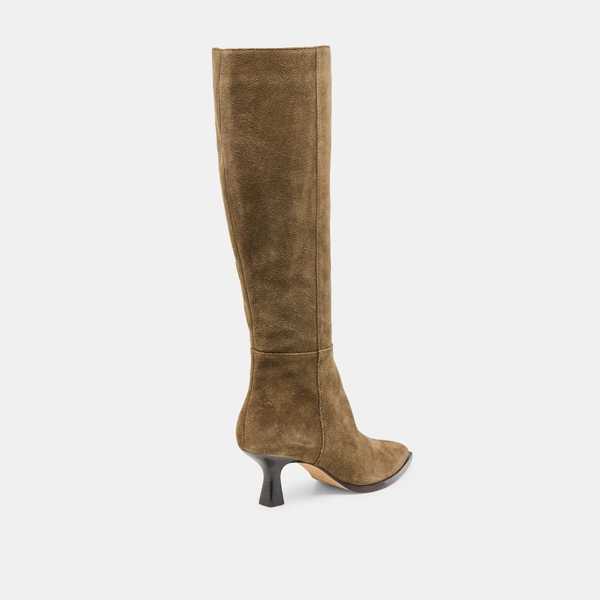 Sturdy Frame AUGGIE WIDE CALF BOOTS OLIVE SUEDE