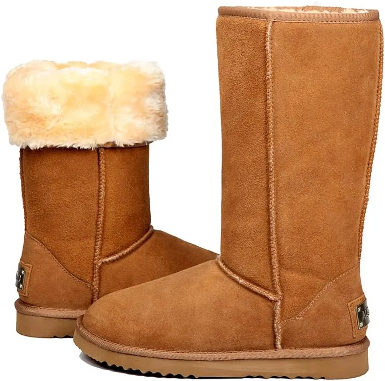 AUSLAND Men's Classic Water-resistant Short Snow Boots 5654
