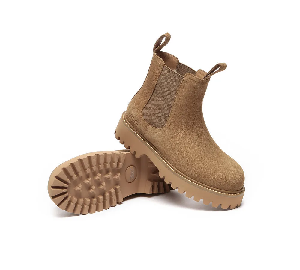 AUSTRALIAN SHEPHERD® UGG Boots Sheepskin Wool Chelsea Chunky Chana