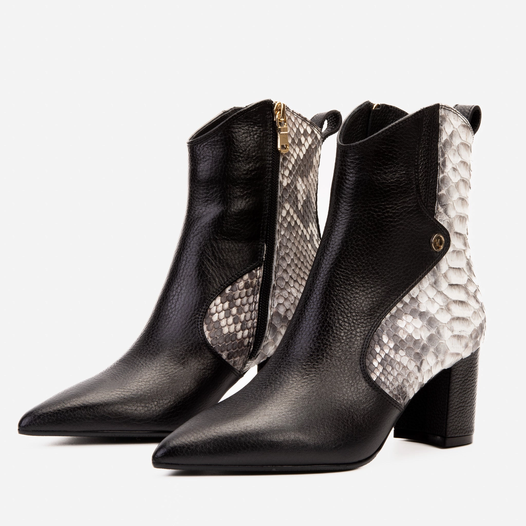 most gym decorative - strap The Saturn Natural Pythn Leather Block Heel Women Boot