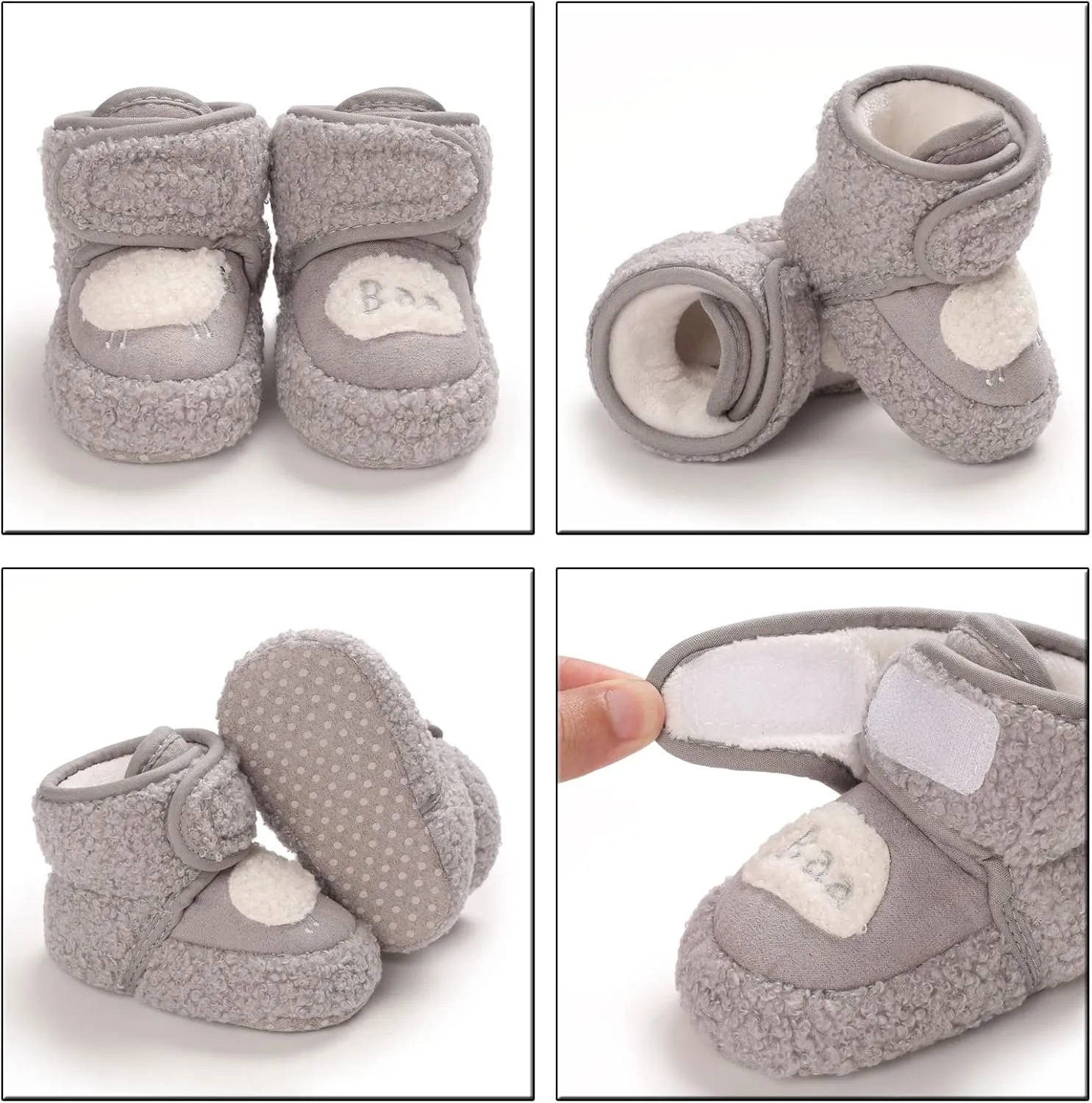 Baby Boots for Infant Toddler Boys Girls Soft Sole Winter Warm Socks Indoor Boots Infant First Walkers Warm Shoes