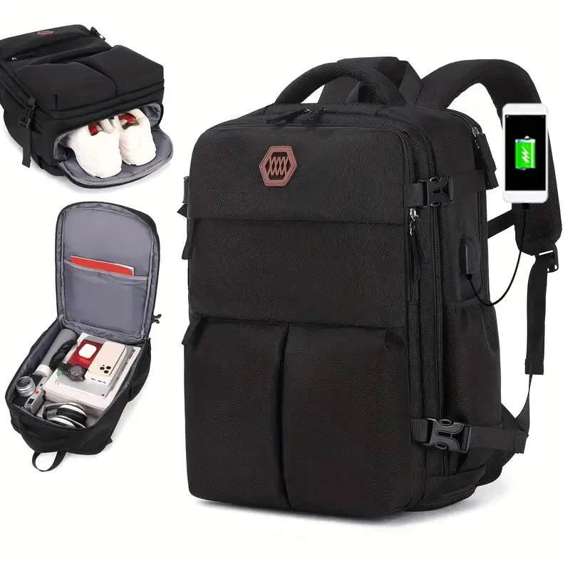 Bags Men's Large Capacity Travel Backpack With Shoe Compartment