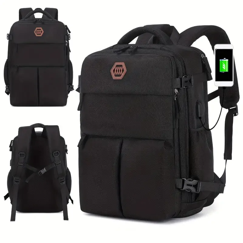 Bags Men's Large Capacity Travel Backpack With Shoe Compartment