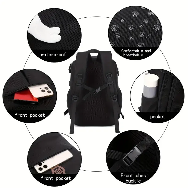 Bags Men's Large Capacity Travel Backpack With Shoe Compartment