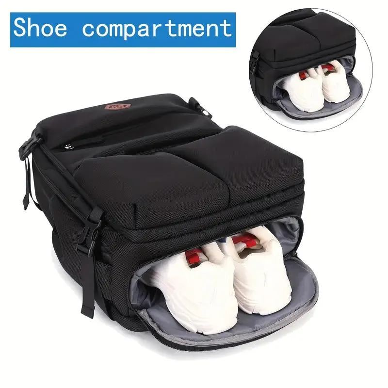 Bags Men's Large Capacity Travel Backpack With Shoe Compartment