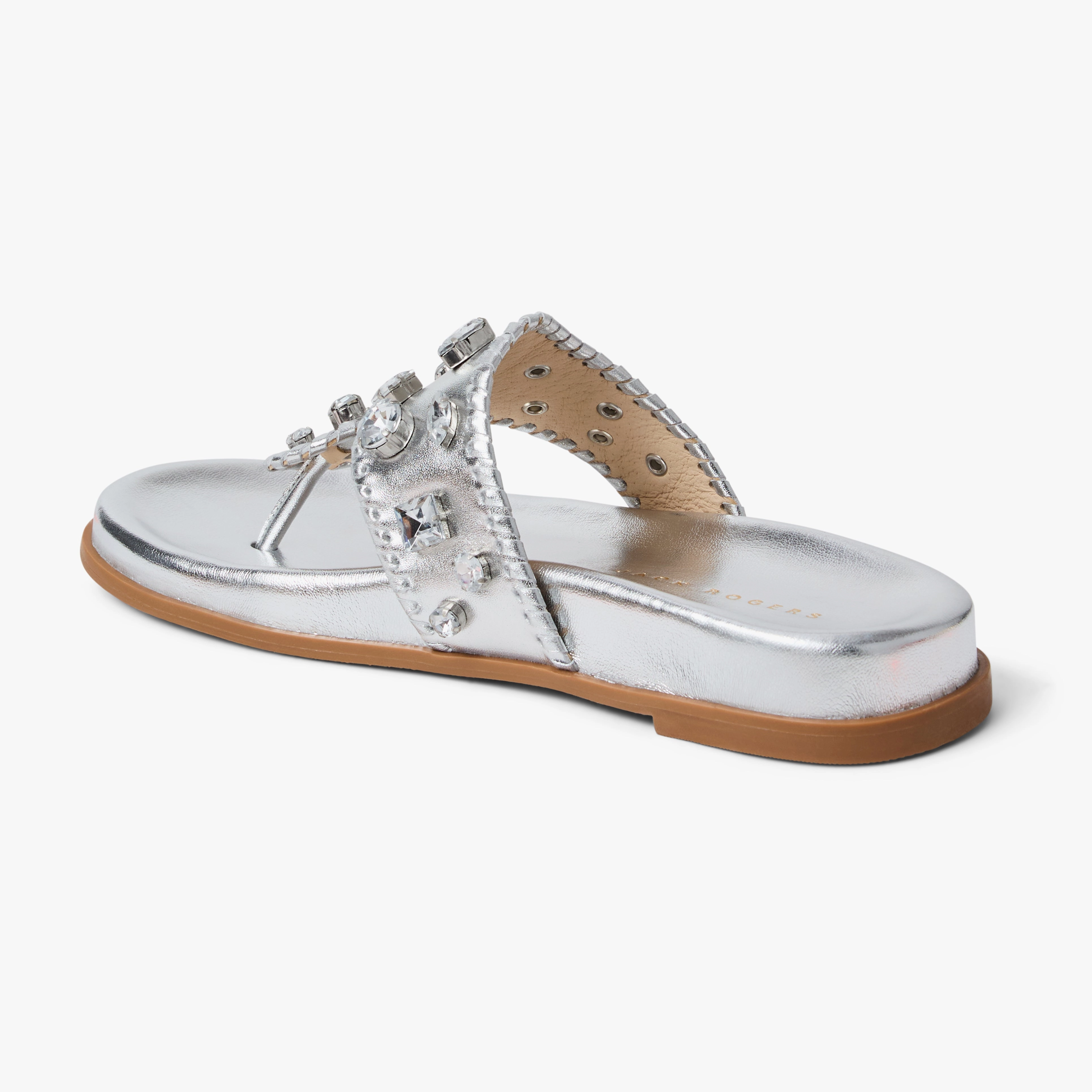 Quick Grip Jacks Jeweled Leather Comfort Sport Sandal