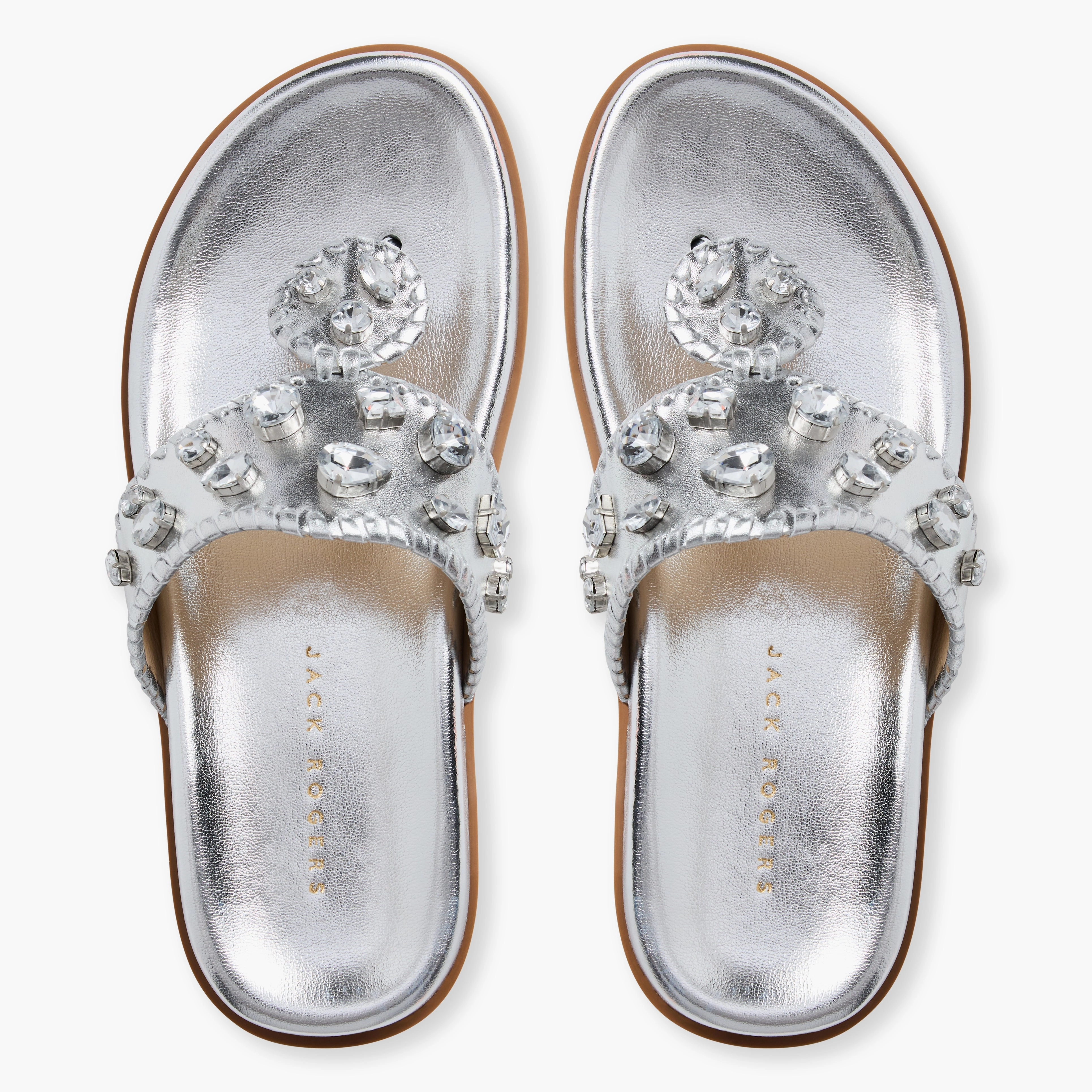 Lite Wear Jacks Jeweled Leather Comfort Sport Sandal