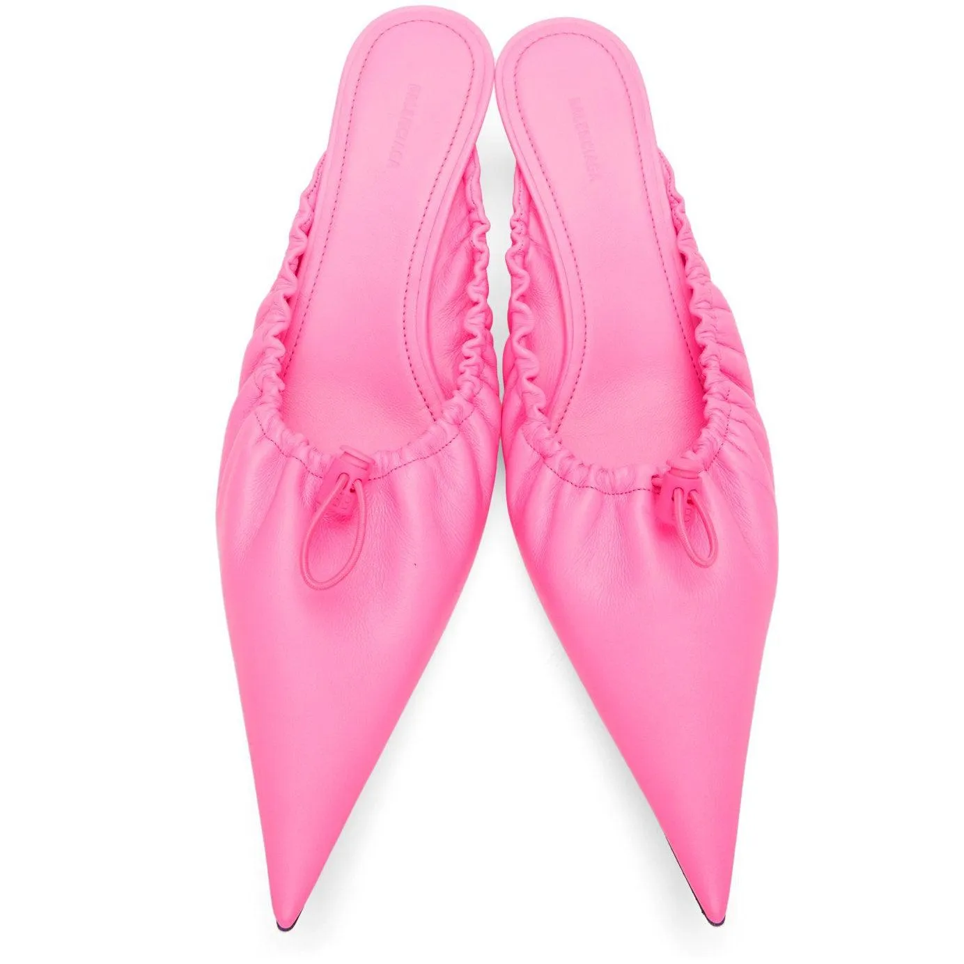 Balenciaga Pink Scrunch Knife Mules