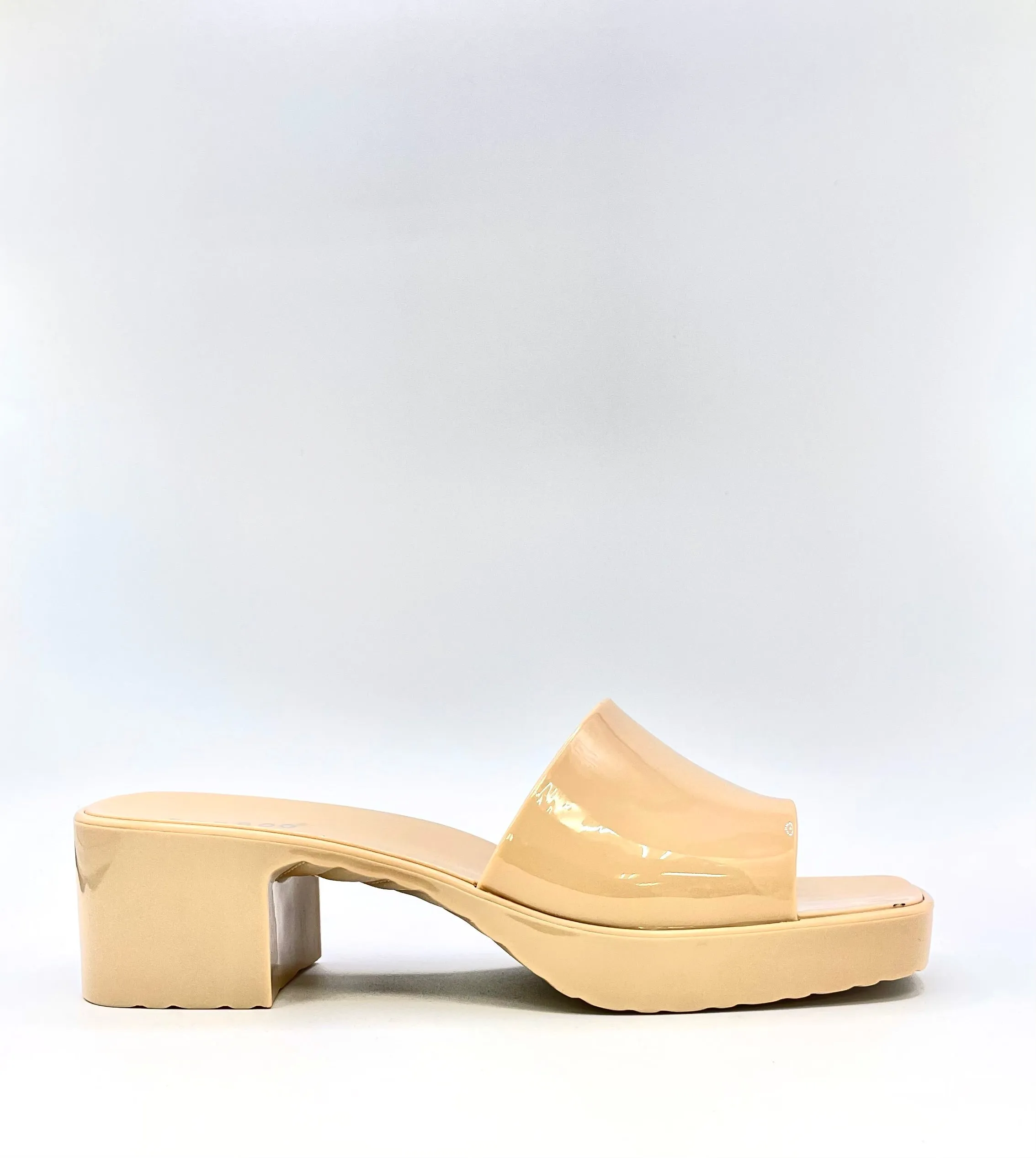 Bamboo SPICE-01 Jelly Chunky Block Heel Sandals