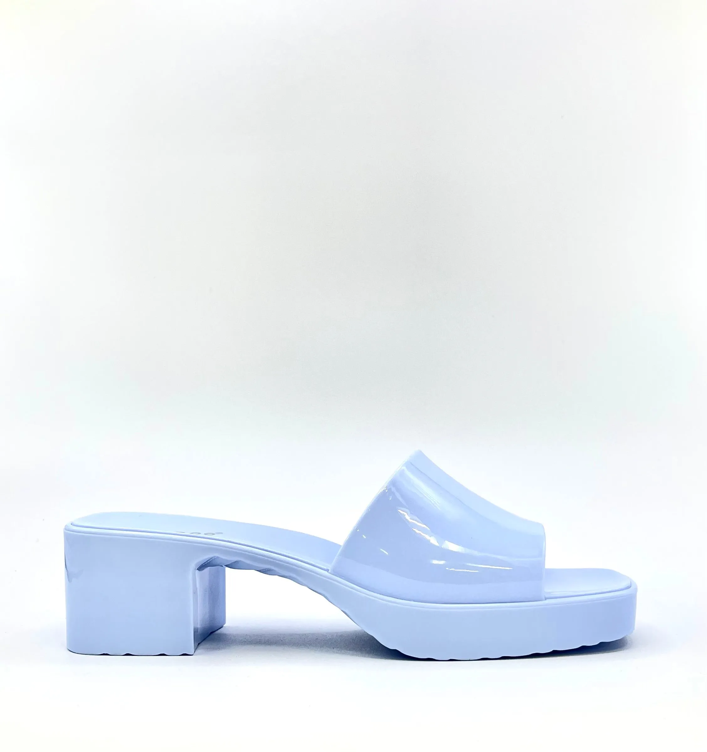 Bamboo SPICE-01 Jelly Chunky Block Heel Sandals