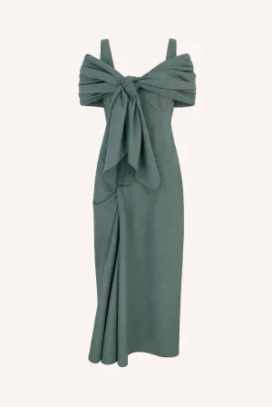 Barlowa Dress in Khaki Summer Wool