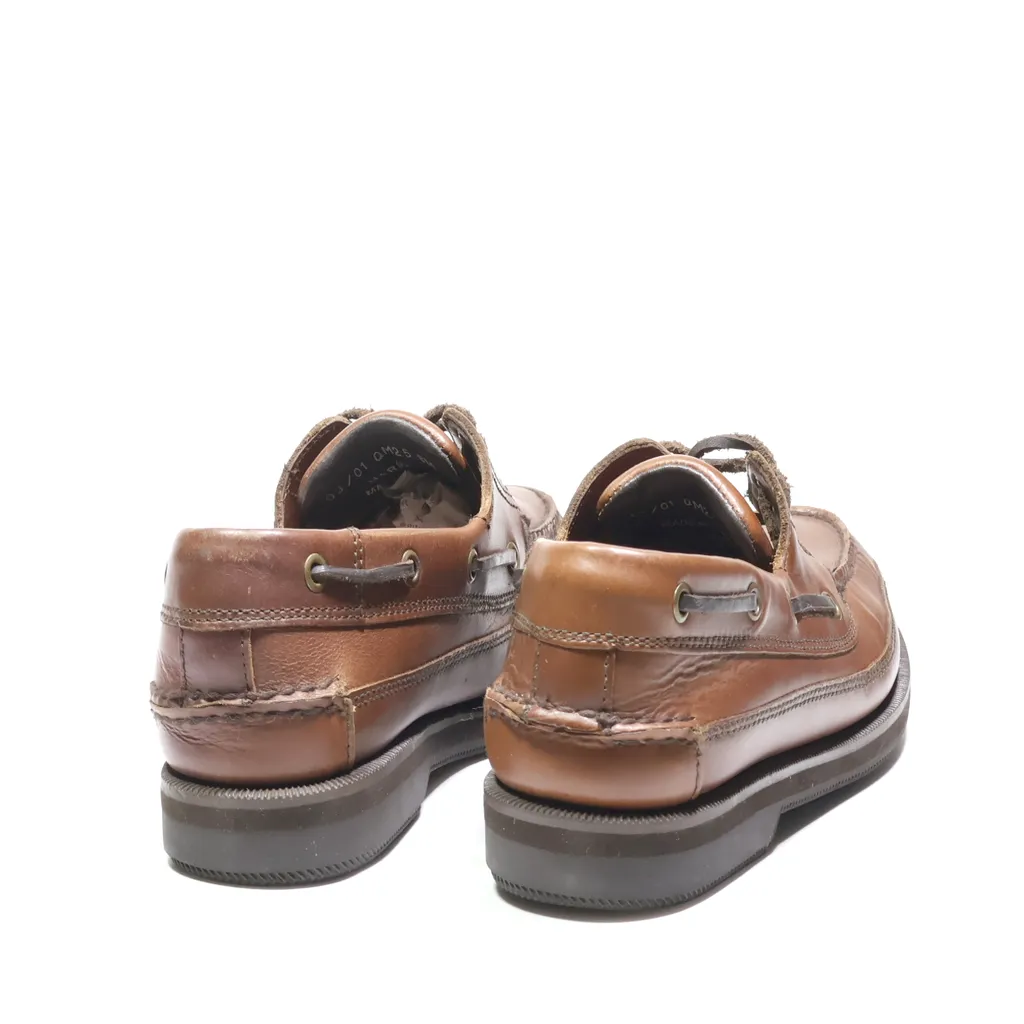 Bass Boat Shoes Leather Brown Color For Men