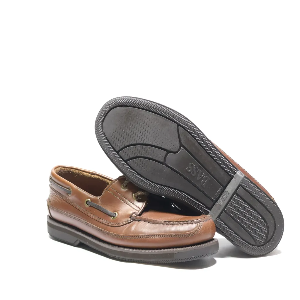 Bass Boat Shoes Leather Brown Color For Men