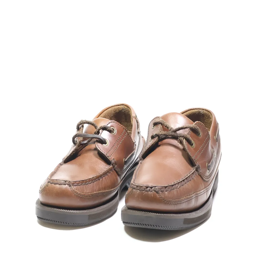Bass Boat Shoes Leather Brown Color For Men