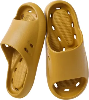 Bath Slippers Lightweight Beach Sandals Soft Sole Open Toe Non Slip Summer Bathroom Indoor House Slippers with Drain Holes